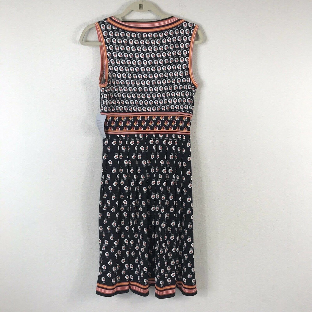 Max Studio Black And Orange Patterned Midi Dress - image 2